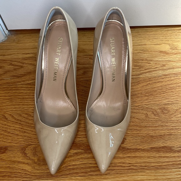 Stuart Weitzman Patent Leather Nude Heels, EU 37 - Picture 3 of 13